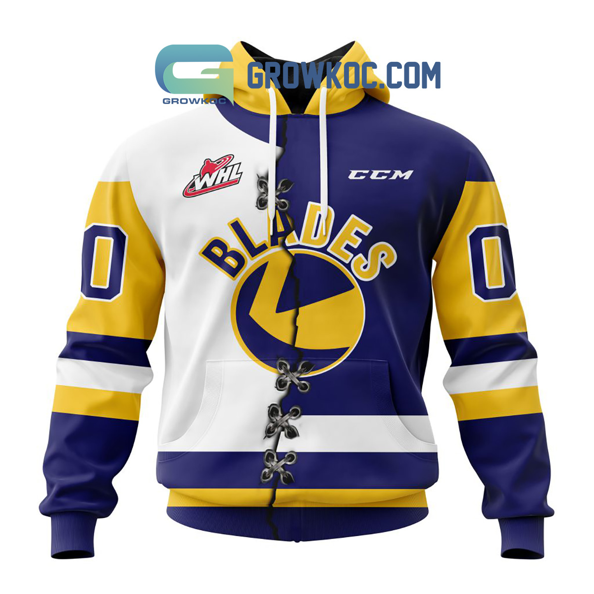 Saskatoon Blades Mix Home And Away Jersey Personalized Hoodie Shirts2B1 ZlJAB