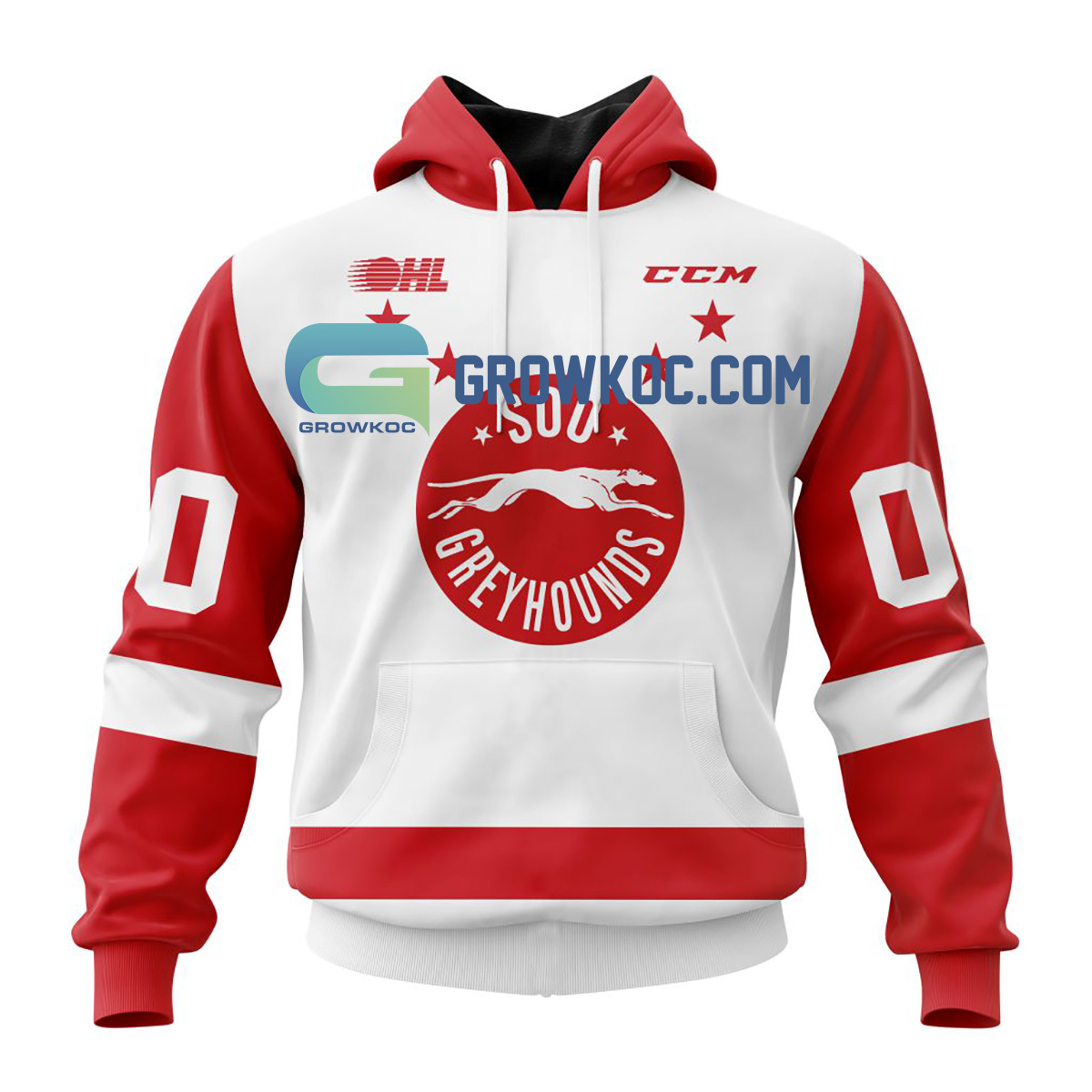 Sault Ste. Marie Greyhounds Away Jersey Personalized Hoodie Shirts2B1 eIVR7