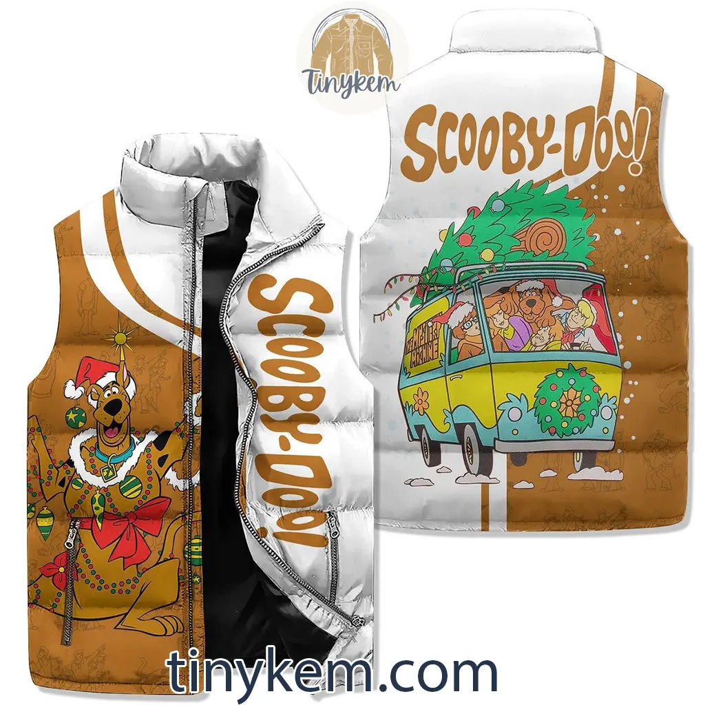 Scooby Doo Christmas Puffer Sleeveless Jacket2B1 VXfx7