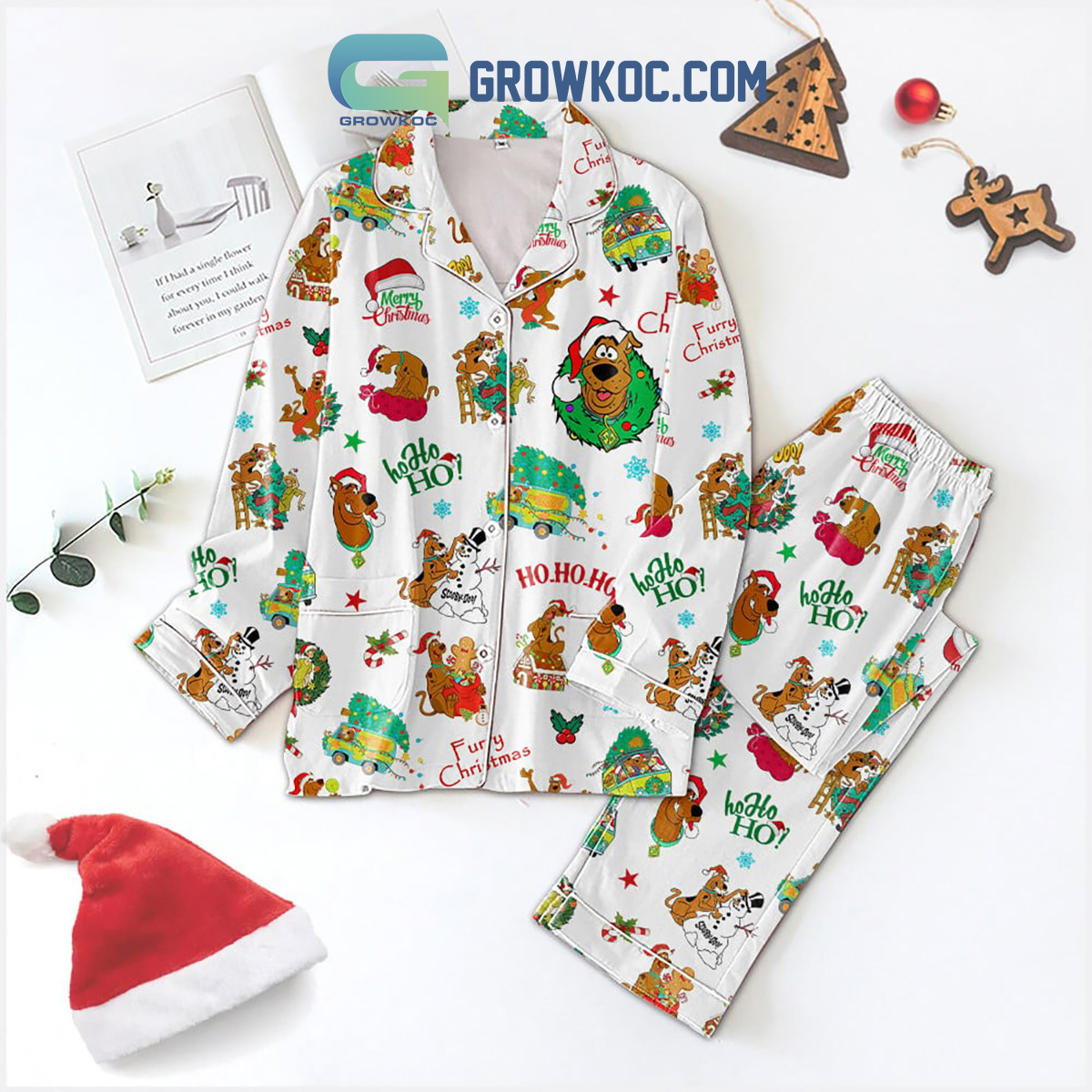 Scooby Doo Furry Christmas Pajamas Set2B1 sx6J7