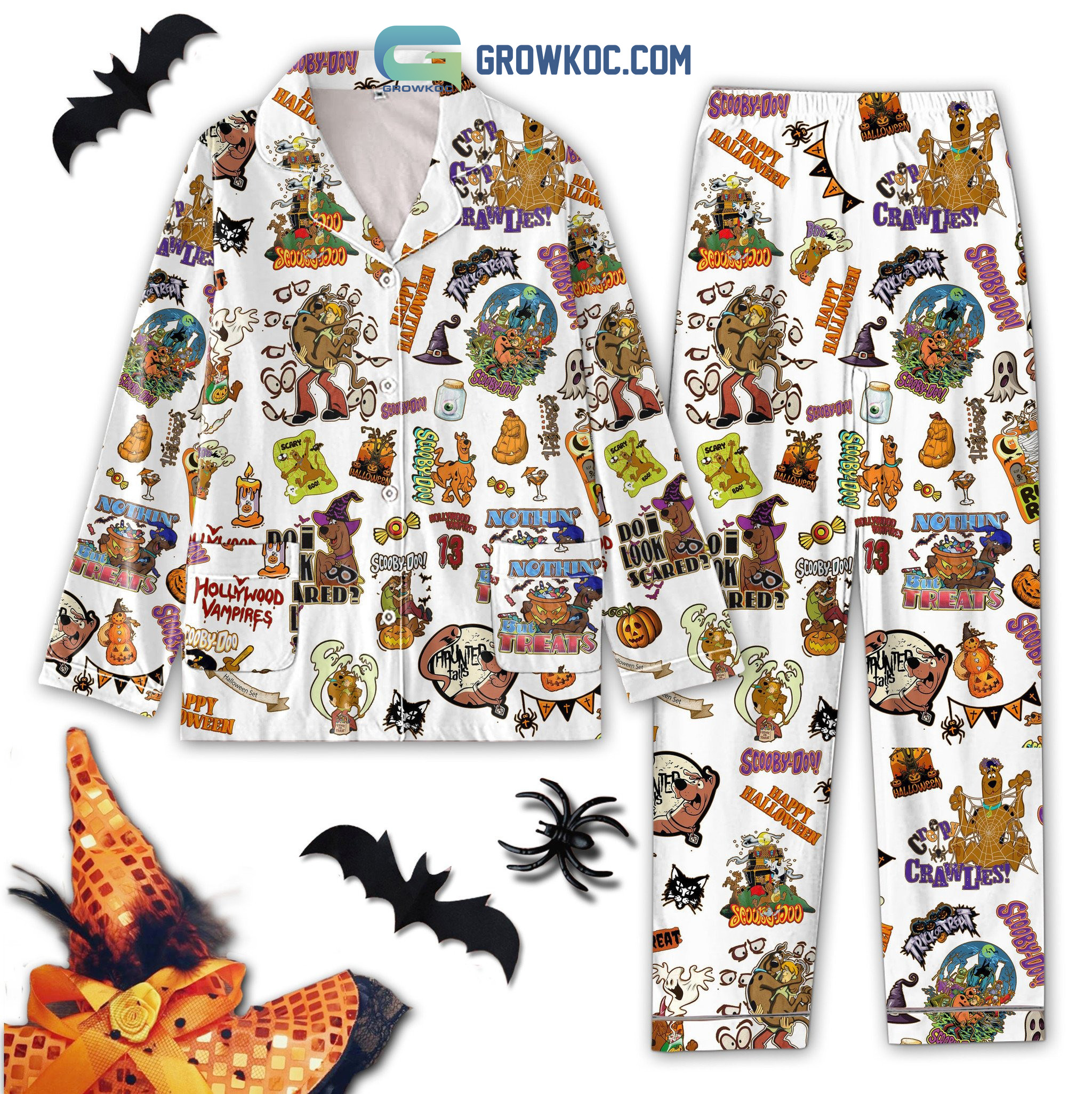 Scooby Doo Happy Halloween Pajamas Set2B1 pAteN