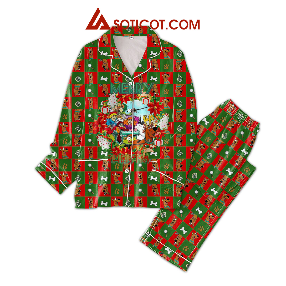 Scooby Doo Merry Christmas Pajamas Set2B1 ZKngL