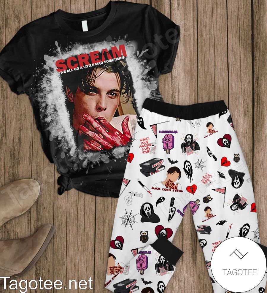 Scream We All Go A Little Mad Sometimes Pajamas Set