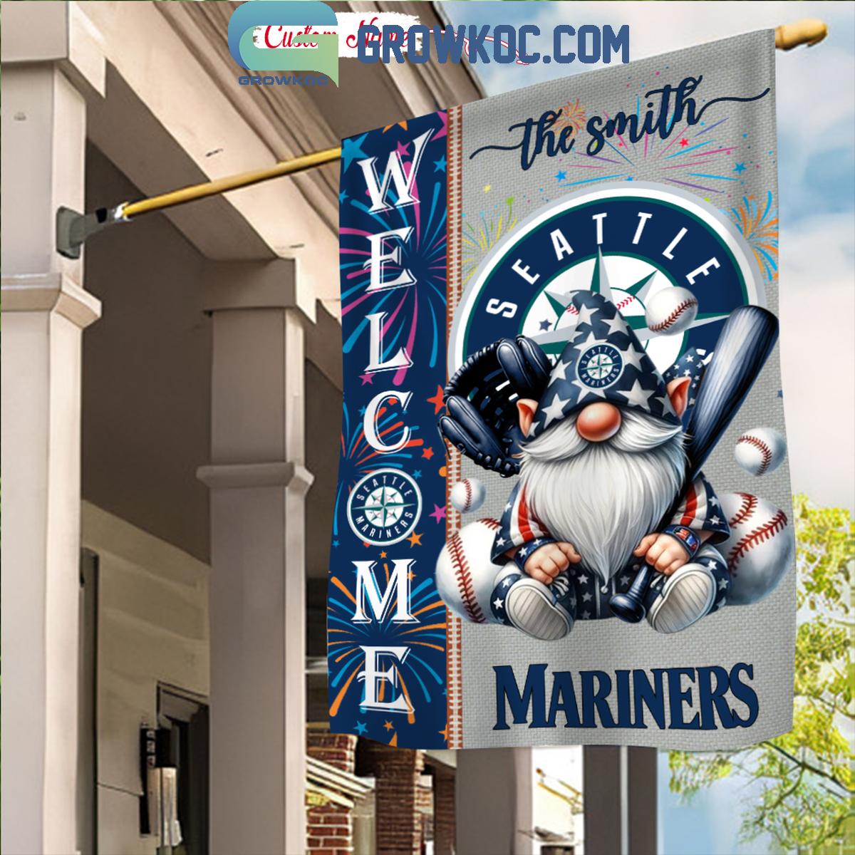 Seattle Mariners Happy 4th Of July Patriot Personalized Garden Flag 1 XWaQj