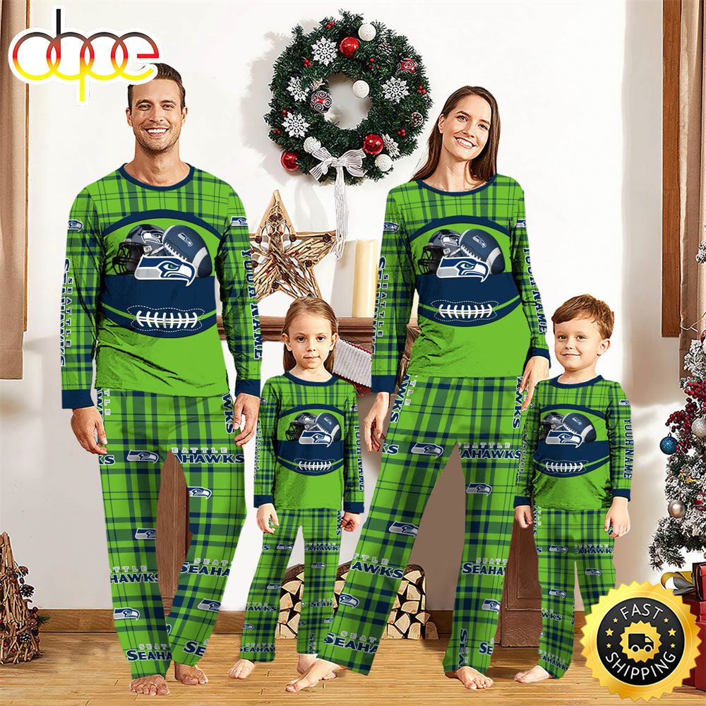 Seattle Seahawks NFL Custom Your Name Football Team Pajamas xvcay6