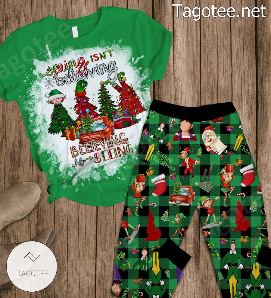 Seeing Isnt Believing Believing Is Seeing Christmas Pajamas Set