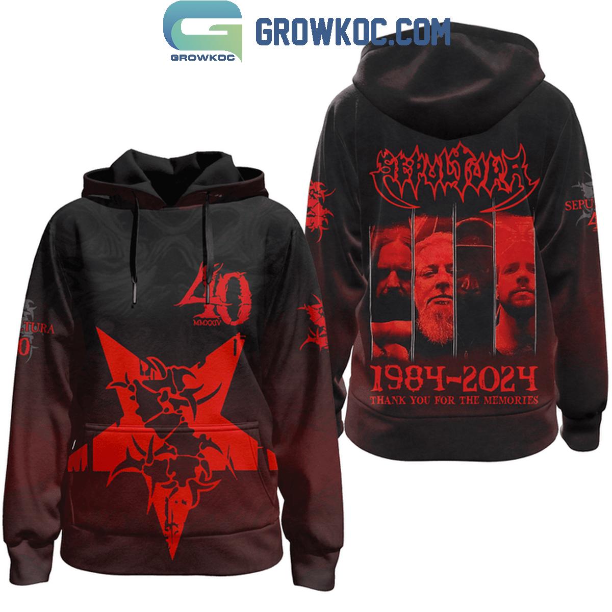 Sepultura 1984 2024 Thank You For The Memories 40 Years Hoodie T Shirt 1 qye47