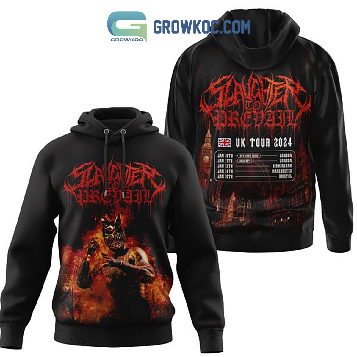 Slaughter To Prevail UK Tour 2024 Hoodie Shirts2B1 gGaZU