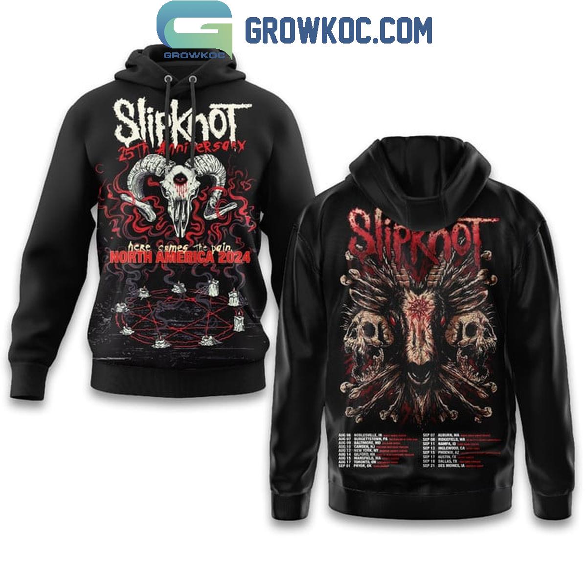 Slipknot Here Come Again North America 2024 25th Anniversary Hoodie Shirts 1 mfAzT