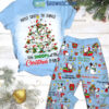 Snoopy At The Christmas Party Happy Holiday Fleece Pajamas Set2B1 kx4fH