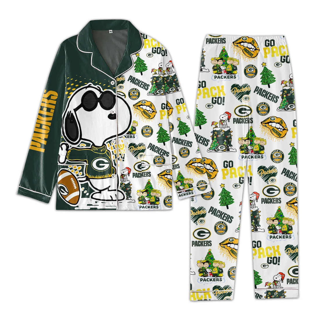 Snoopy Packers Pajamas Set Go Pack Go2B1 g8ZMM