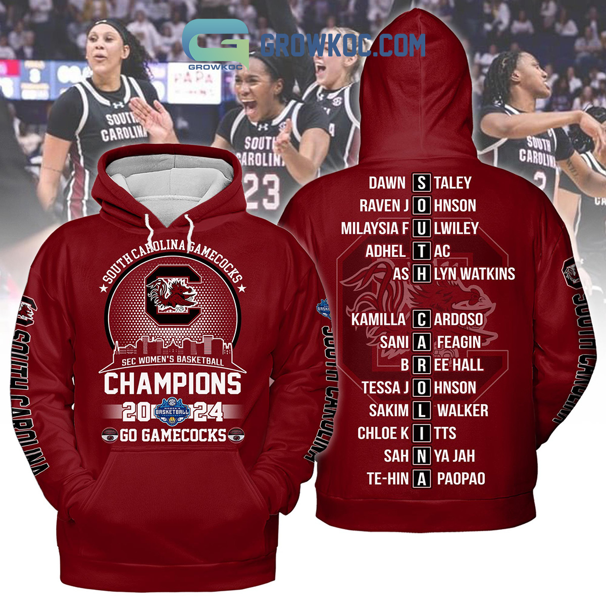 South Carolina Gamecocks 2024 SEC Champions Go Gamecocks Red Design Hoodie Shirts2B1 UuJyx