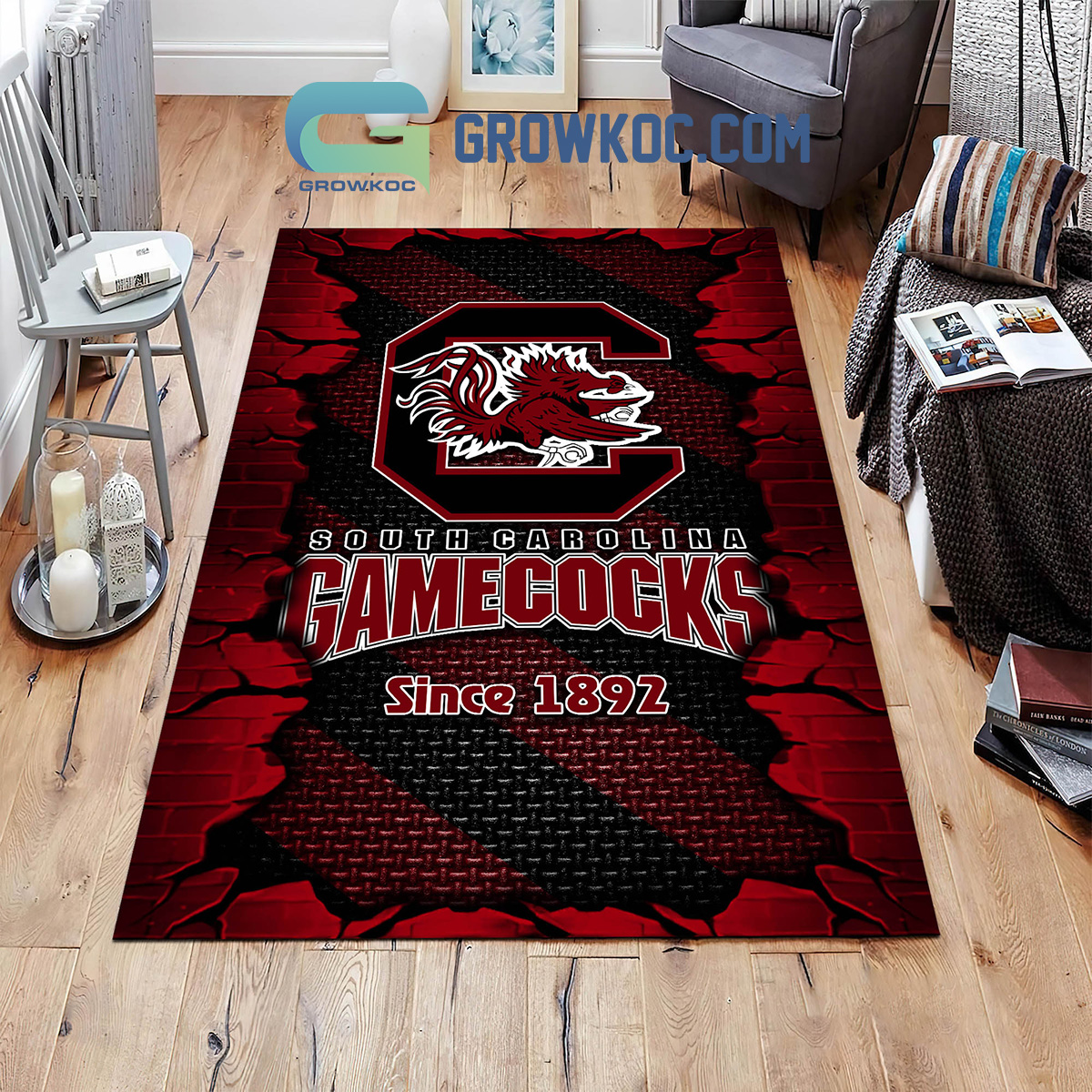 South Carolina Gamecocks Football Team Living Room Rug2B1 p6Uja