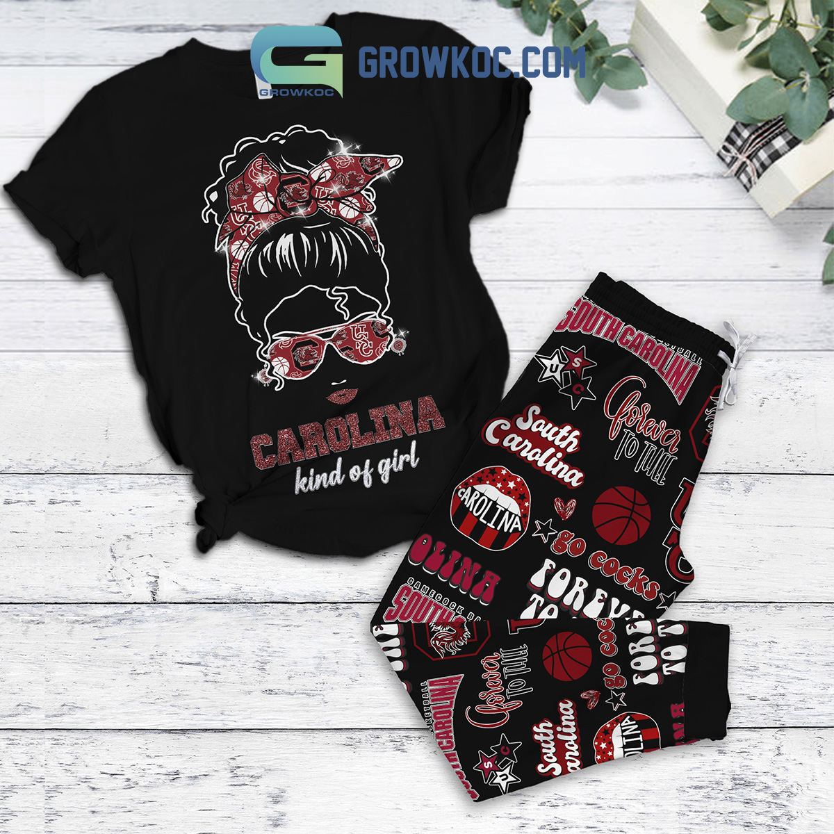 South Carolina Gamecocks Forever Girl Fleece Pajamas Set2B1 tm2fg