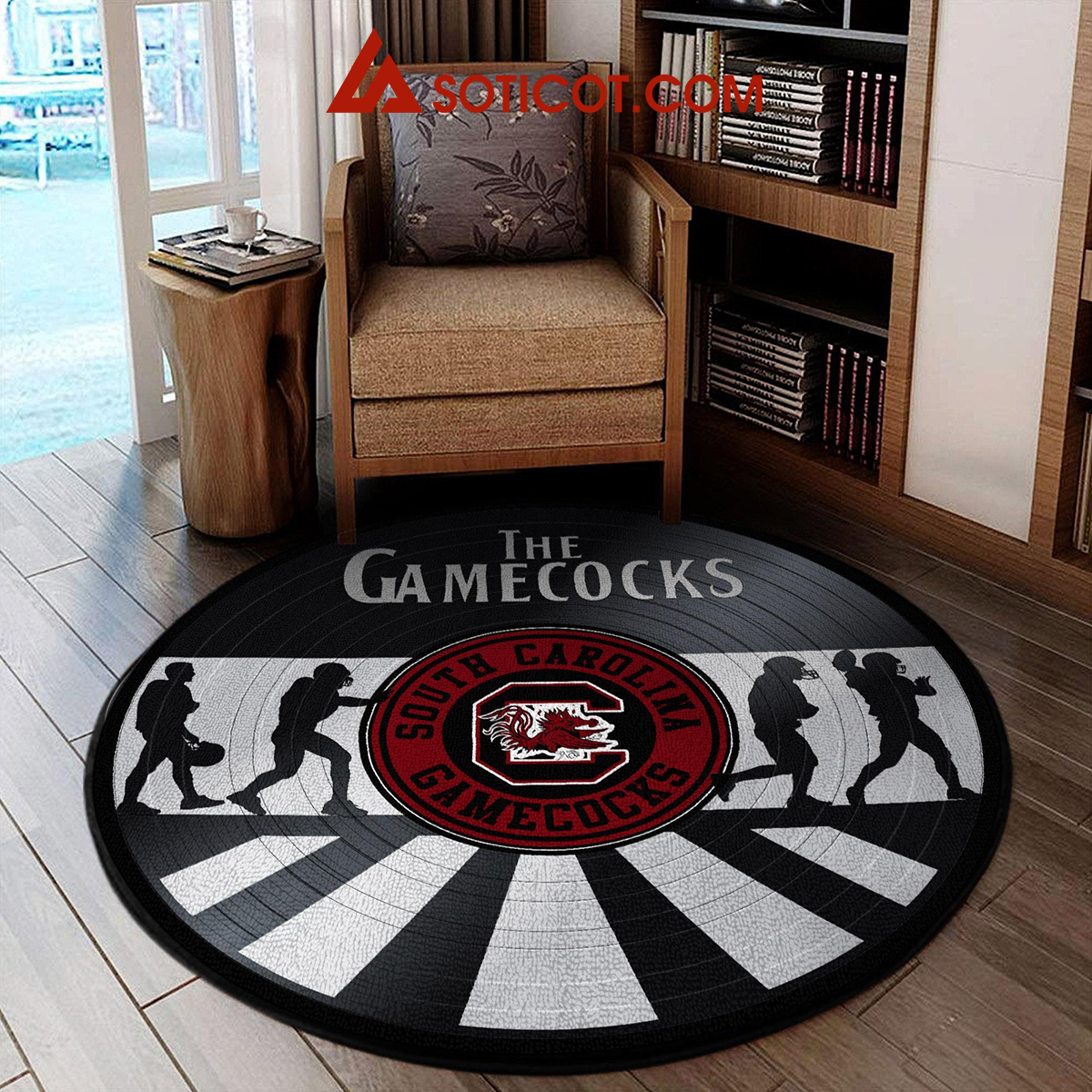 South Carolina Gamecocks New Style Sports Round Rug Carpet Livingroom Mat2B1 MnEdi