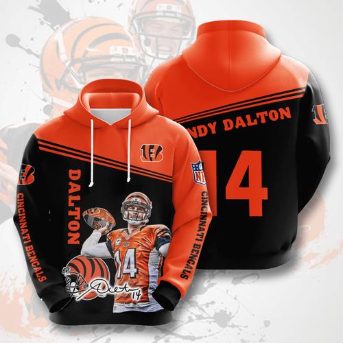 Sports Team Andy Dalton Cincinnati Bengals Hoodie 3D 0