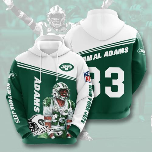 Sports Team Jamal Adams New York Jets Hoodie 3D 0