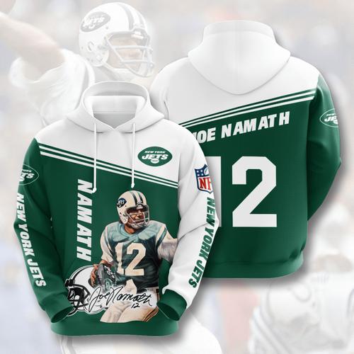 Sports Team Joe Namath New York Jets Hoodie 3D 0