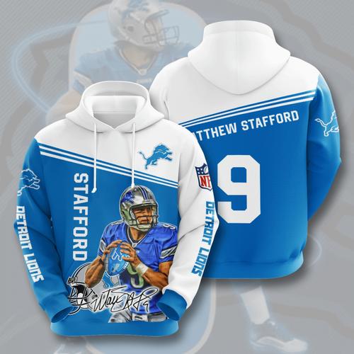 Sports Team Matthew Stafford Detroit Lions Hoodie 3D 0