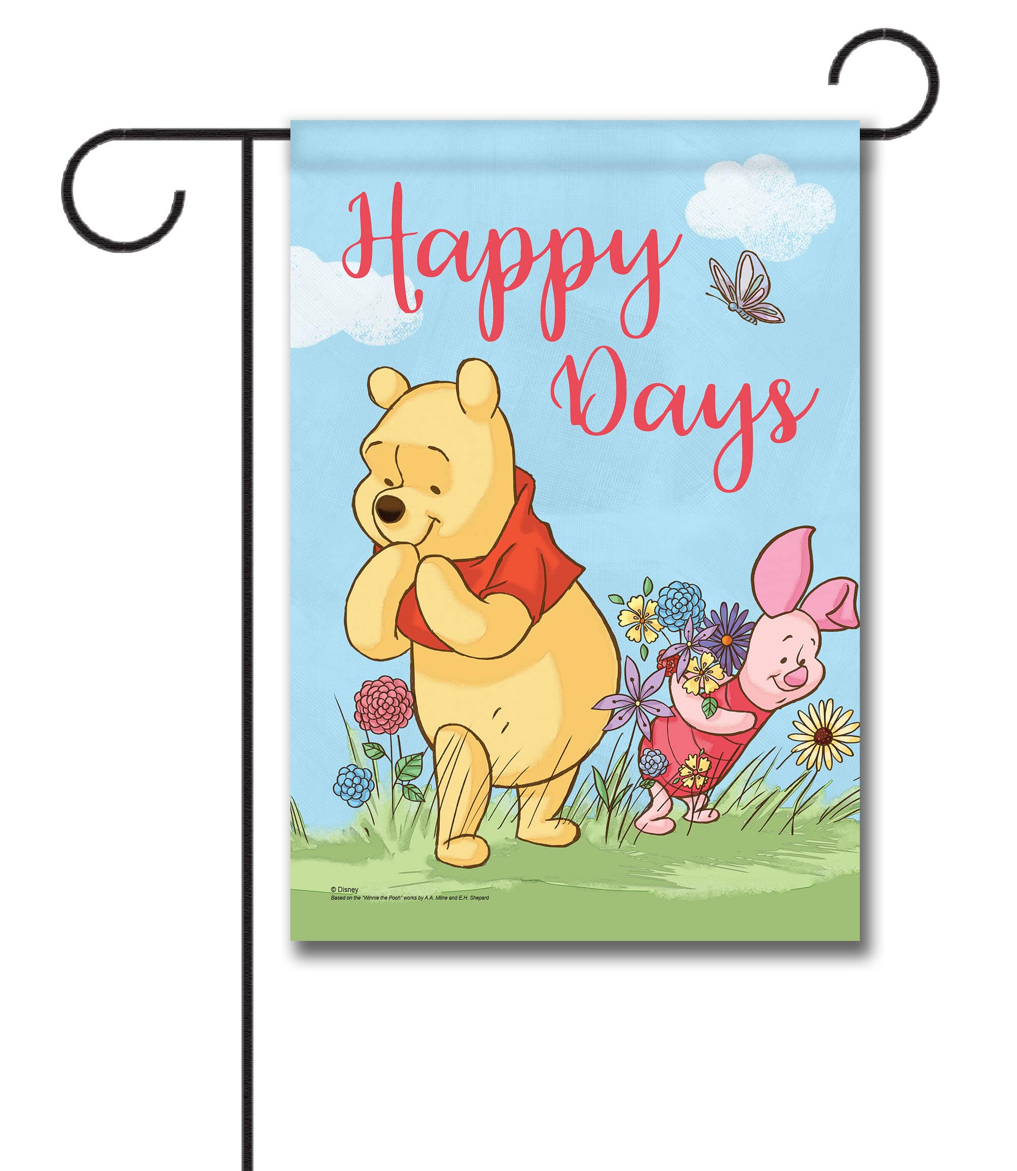 Spring Winnie the Pooh Garden Disney Flag