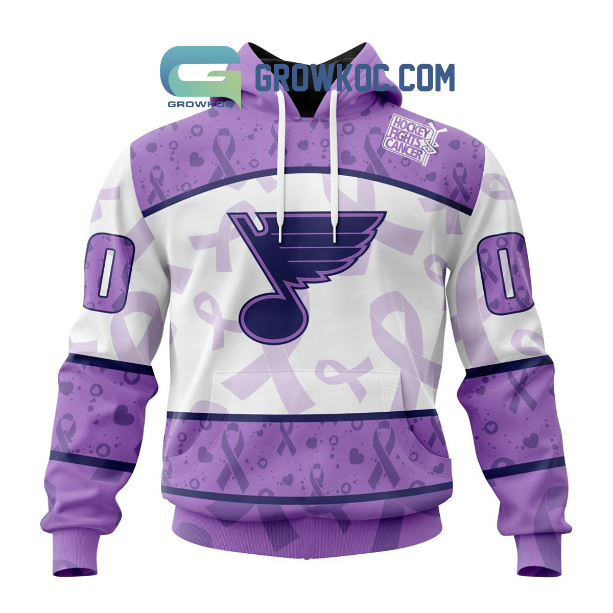 St Louis Blues Lavender Fight Cancer Personalized Hoodie Shirts2B1 srcrh