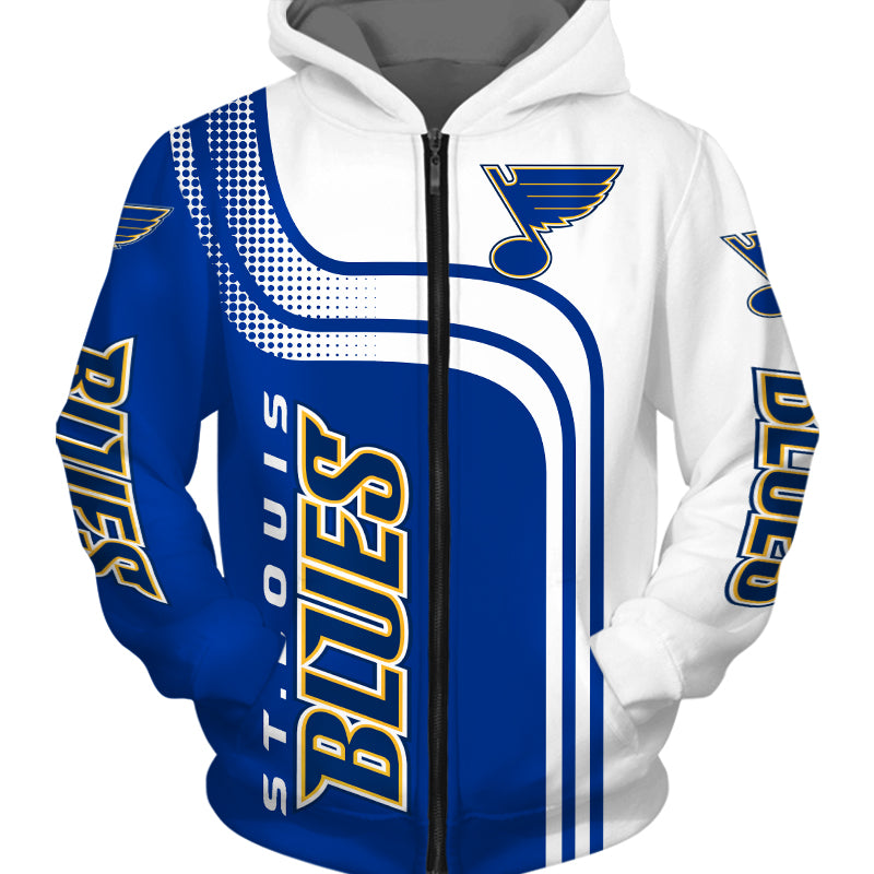 St Louis Blues Zip Up Hoodie 3D With Hooded Long Sleeve 2 1000x