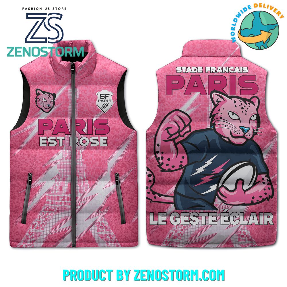 Stade Francais Paris Sleeveless Puffer Down Vest 1