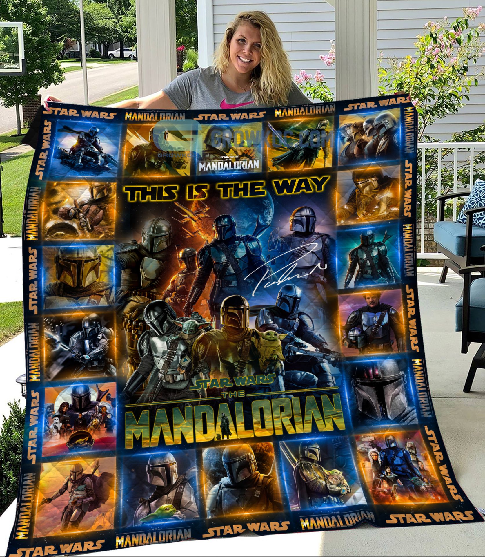 Star Wars The Mandalorian Quilt Blanket 1225