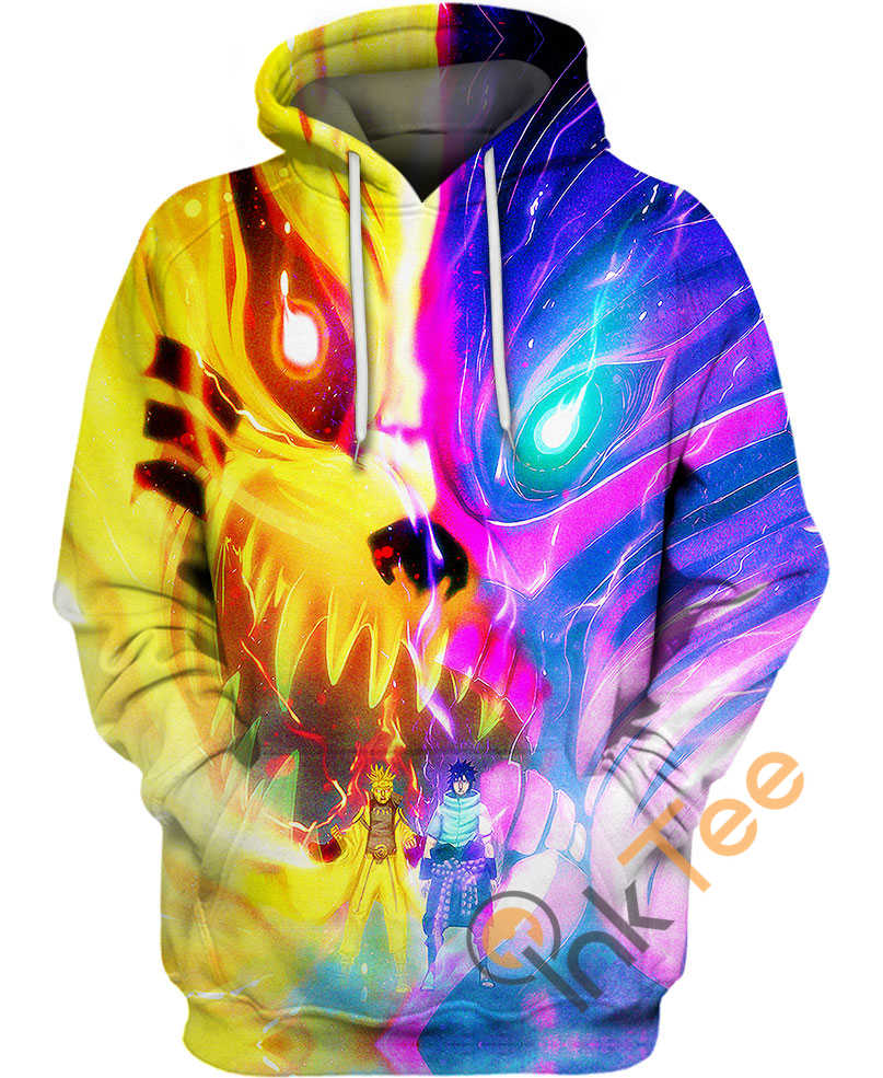 Stay Cozy with Kurama And Susanoo Hoodie 3D for Naruto Fans 0