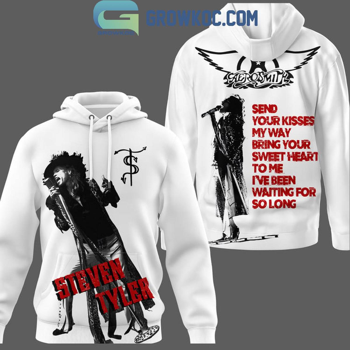 Steven Tyler Send Your Kisses My Way Aerosmith Hoodie T Shirt 1 NhpAa