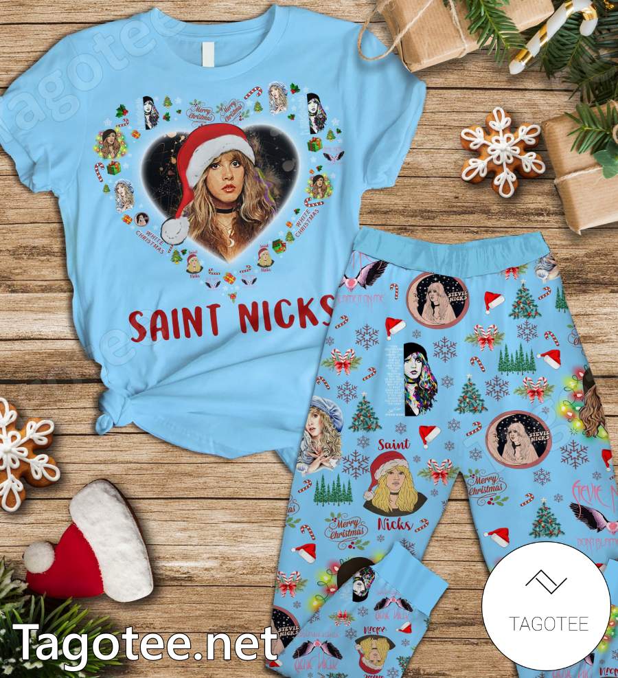 Stevie Nicks Saint Nicks Christmas Pajamas Set