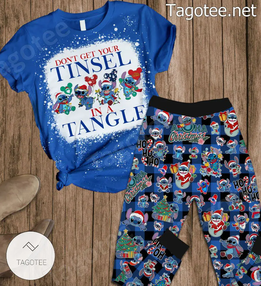 Stitch Dont Get Your Tinsel In A Tangle Pajamas Set