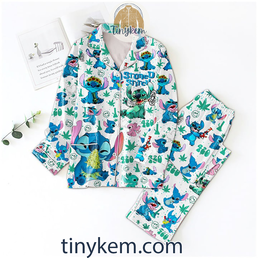 Stoned Stitch 420 Pajamas Set2B1 sue8y