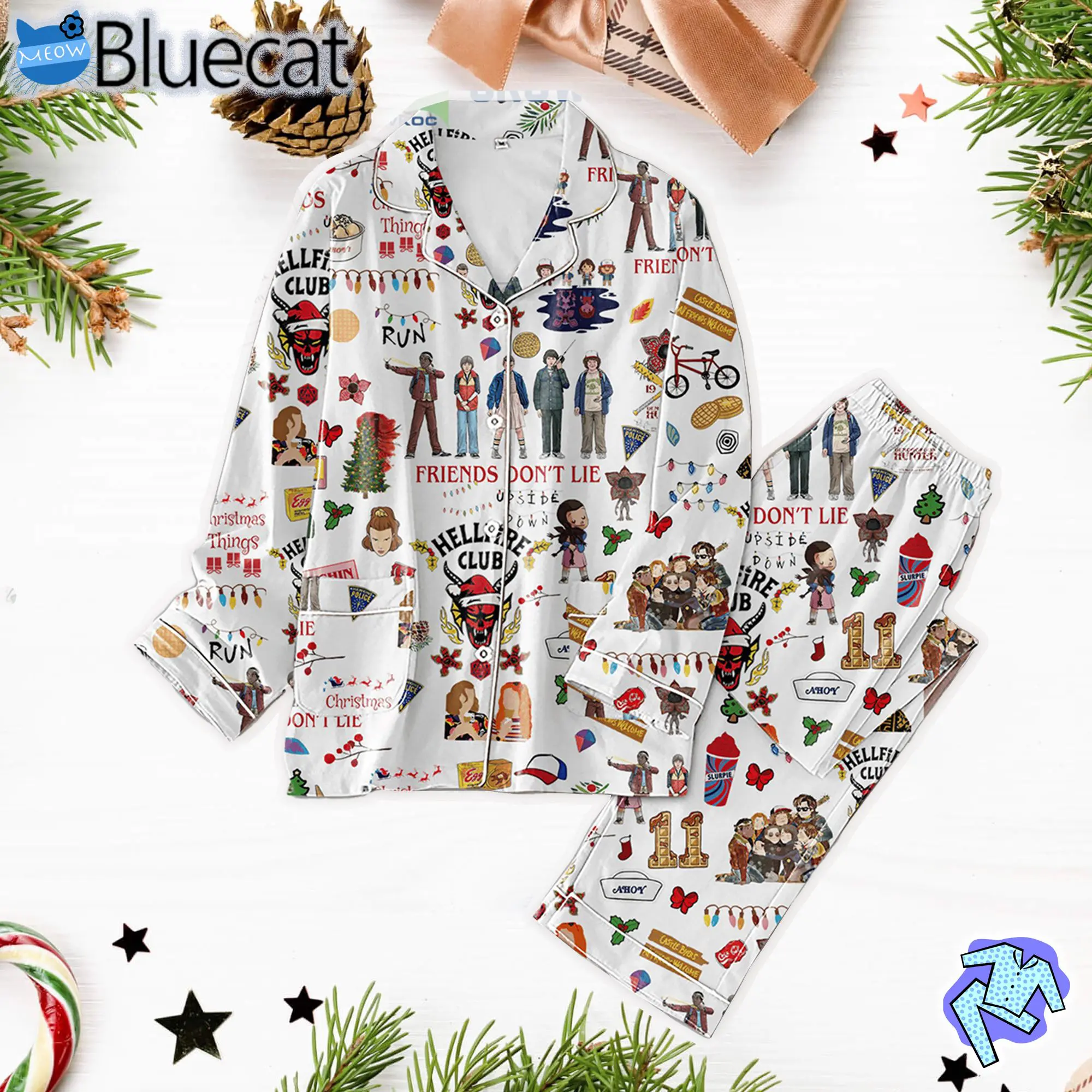 Stranger Things Hellfire Club Friends Dont Lie Pajamas Set 5ad2a1 0