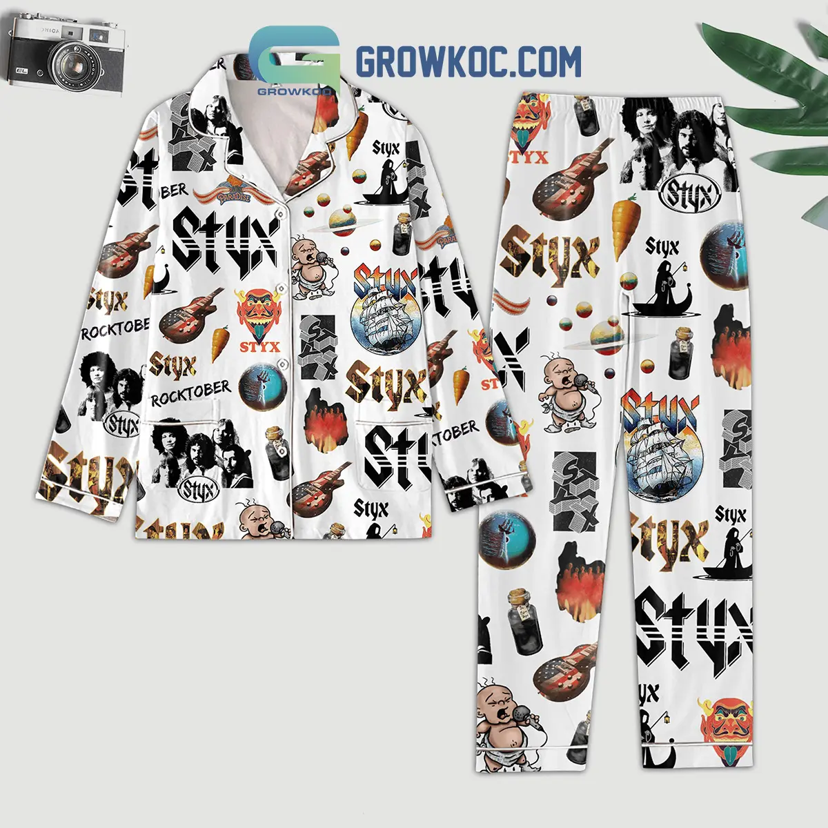 Styx Rock Band Fan Polyester Pajamas Set2B1 BPuqp