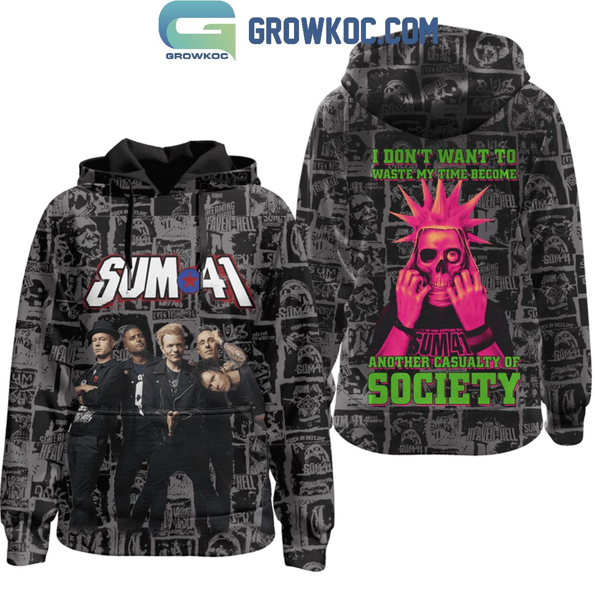 Sum 41 I Dont Want To Waste My Time Become Sociable Hoodie T Shirt 1 AFw0A