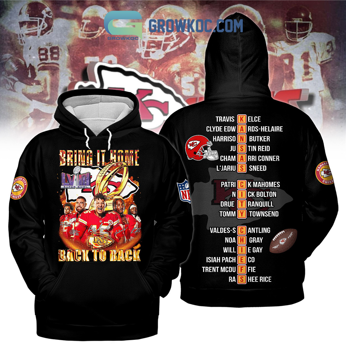 Super Bowl 2024 Chiefs Back To Back Champions Bring It Home Hoodie T Shirt2B1 gUTA5