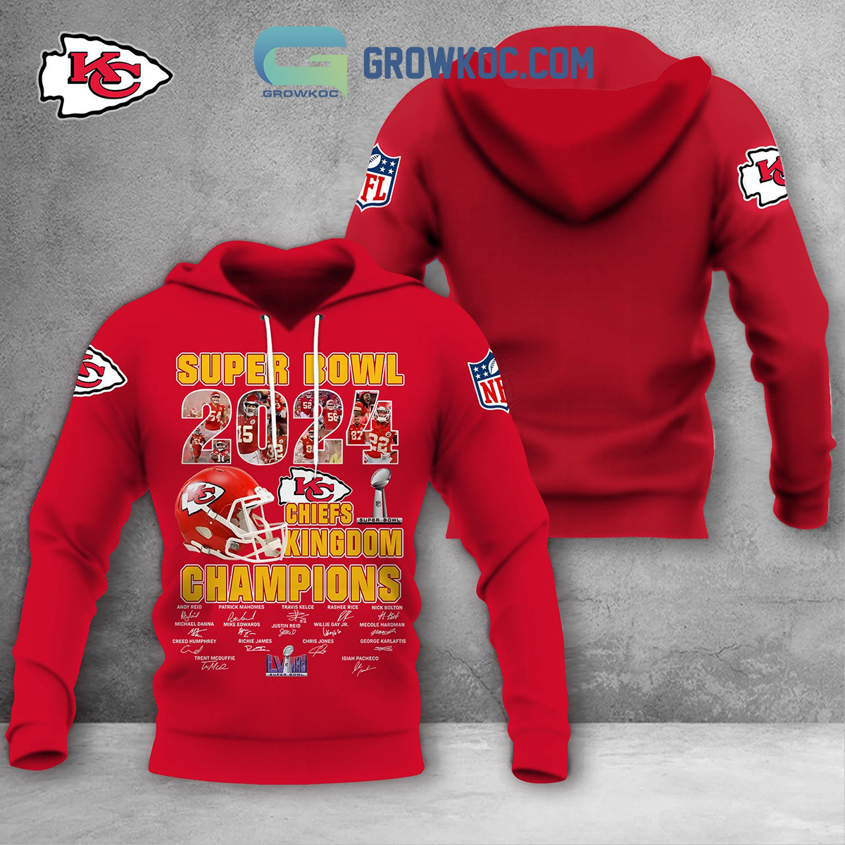 Super Bowl 2024 Chiefs Kingdom Champions Hoodie T Shirt2B1 HNyYQ