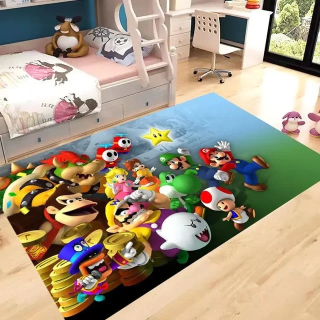 SuperMarioBrosCarpetLivingRoomBedroomSofaMatDoorMatKitchenBathroomRugs 2