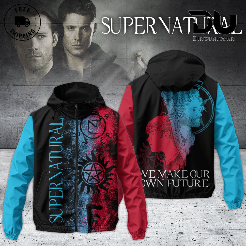 Supernatural We Make Our Own Future Windbreaker Outdoor Jacket 1