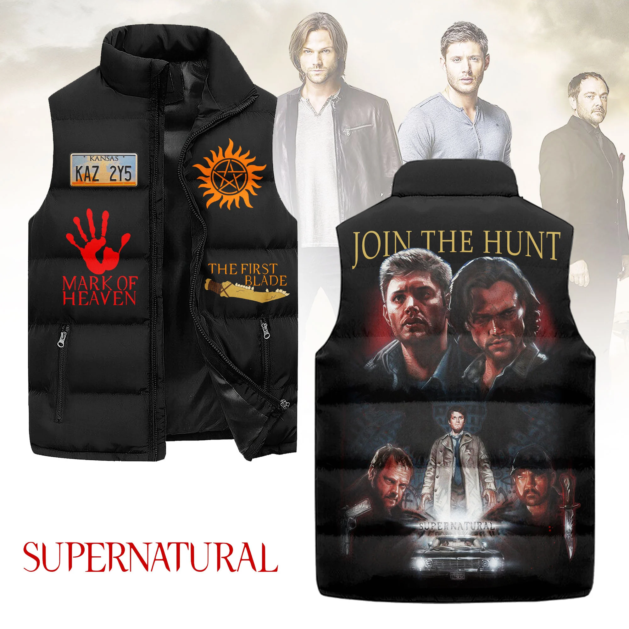 Supernatural Winchester Puffer Sleeveless Jacket2B1 sGJqe