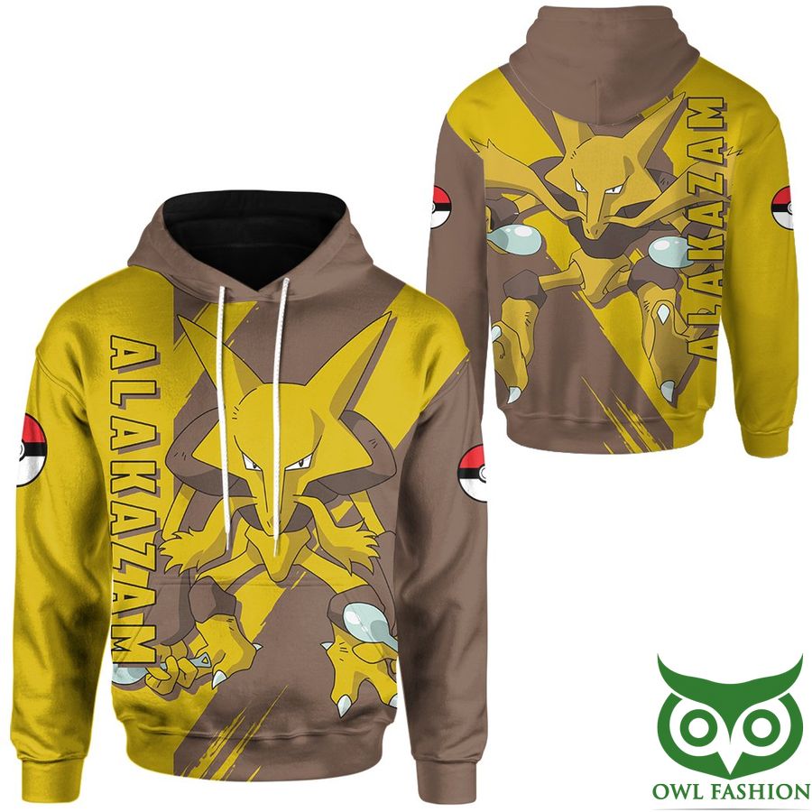 SvIeFtOe 188 Anime Pokemon Alakazam Printed 3D Hoodie