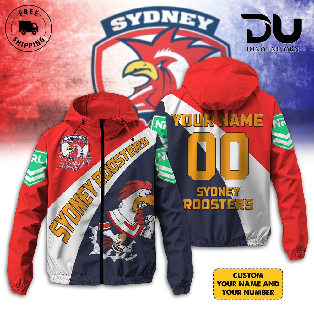 Sydney Roosters Football Club Windbreaker Outdoor Jacket 1