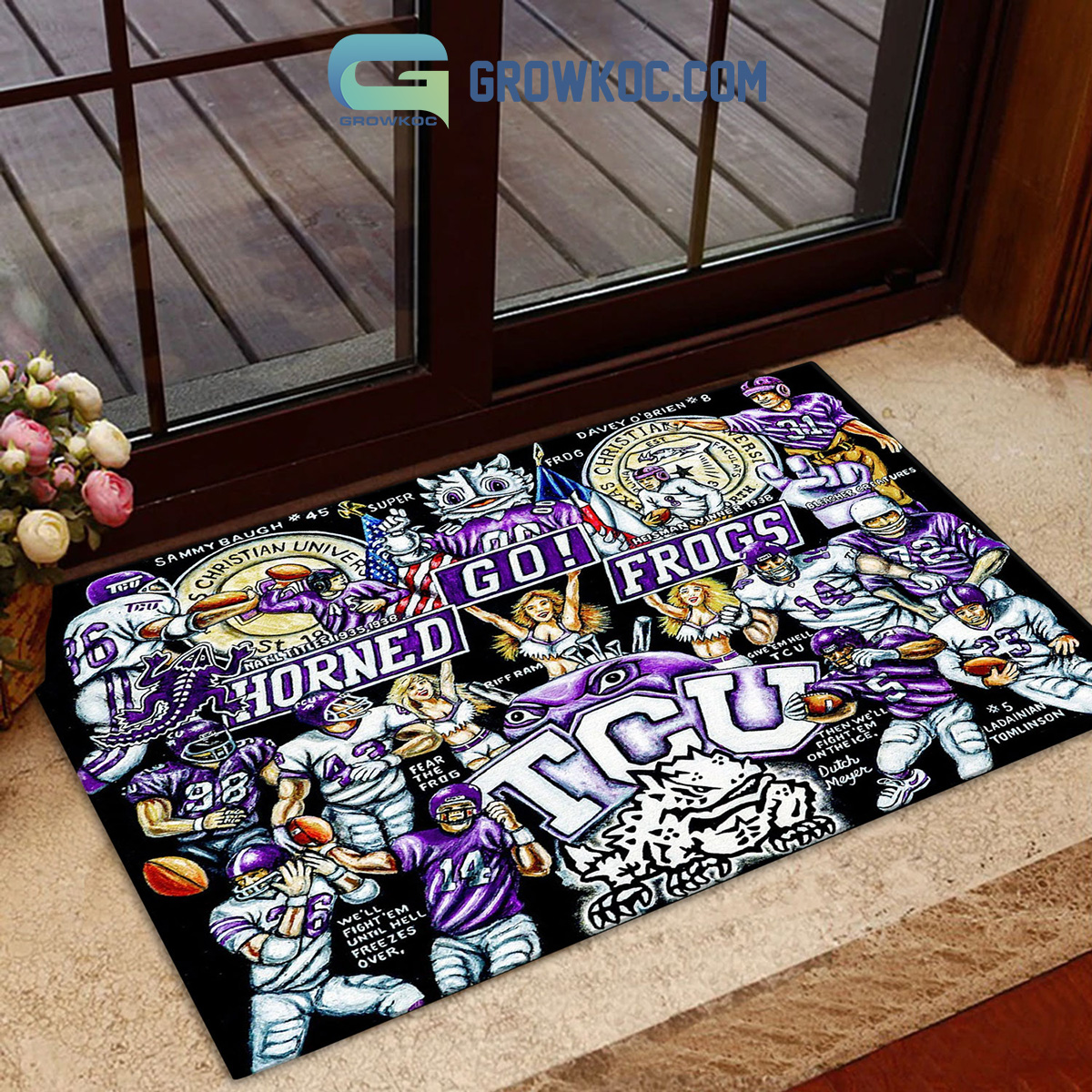 TCU Horned Frogs Football History Legend Doormat2B1 ESrov