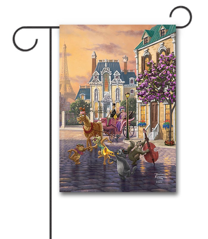 TK2744 Aristocats Thomas Kinkade Disney Garden Flag