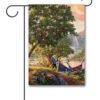 TK2748 Beauty and the Beast Thomas Kinkade Disney Garden Flag