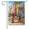 TK2750 Mickey Mouse and Minnie Mouse Mexico Thomas Kinkade Disney Garden Flag