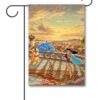 TK2751 Aladdin and Jasmine Thomas Kinkade Disney Garden Flag