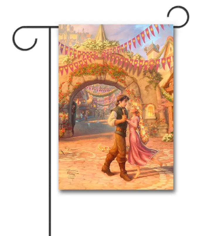 TK2754 Rapunzel Thomas Kinkade Disney Garden Flag