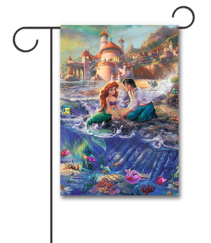 TK2760 The Little Mermaid Thomas Kinkade Disney Garden Flag